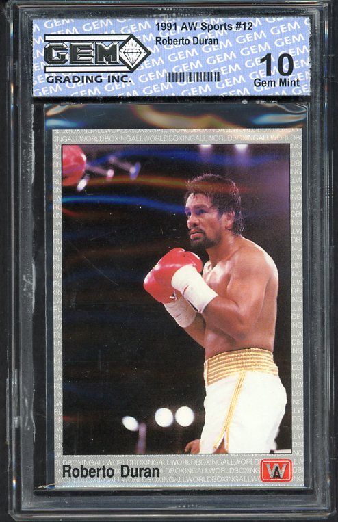 1991 All World #012 Roberto Duran Boxer GGI 10 GEM MINT 534084