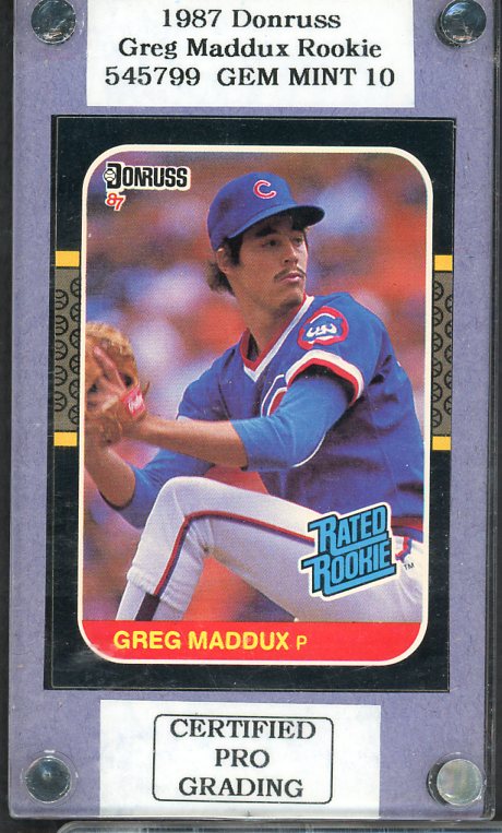 1987 Donruss #036 Greg Maddux Cubs CPG 10 GEM MINT 534090