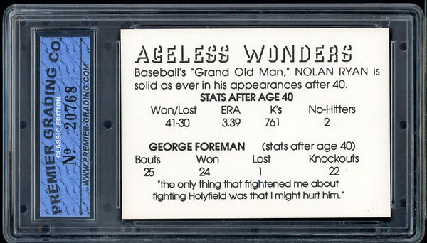 1991 Ageless Wonders Nolan Ryan George Foreman PGC 10 534091