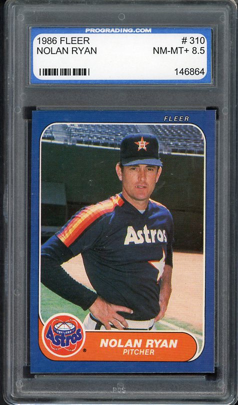 1986 Fleer #310 Nolan Ryan Astros PGS 8.5 NM/MT+ 534093