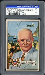 1956 Topps U.S. Presidents #036 Dwight Eisenhower GMC 5 EX 534095