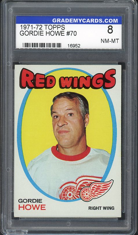 1971 Topps Hockey #070 Gordie Howe Red Wings GMC 8 NM/MT 534101