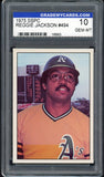 1975 SSPC #494 Reggie Jackson A's GMC 10 GEM MINT 534102