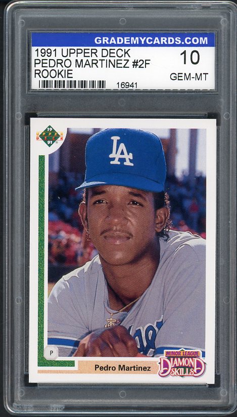 1991 UD Final Edition #002 Pedro Martinez Dodgers GMC 10 GEM MINT 534104