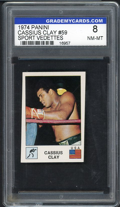 1974 Panini #059 Cassius Clay Muhammad Ali Boxer GMC 8 NM/MT 534107