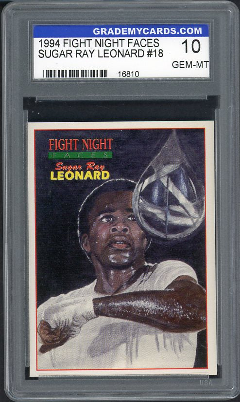 1994 Fight Night #018 Sugar Ray Leonard Boxer GMC 10 GEM MINT 534108