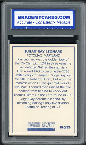 1994 Fight Night #018 Sugar Ray Leonard Boxer GMC 10 GEM MINT 534108
