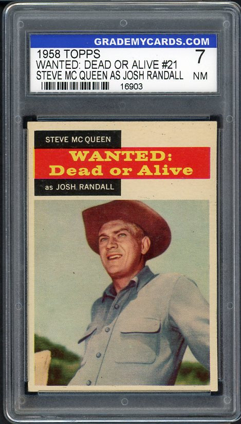 1958 Topps Westerns #021 Steve McQueen GMC 7 NM 534120