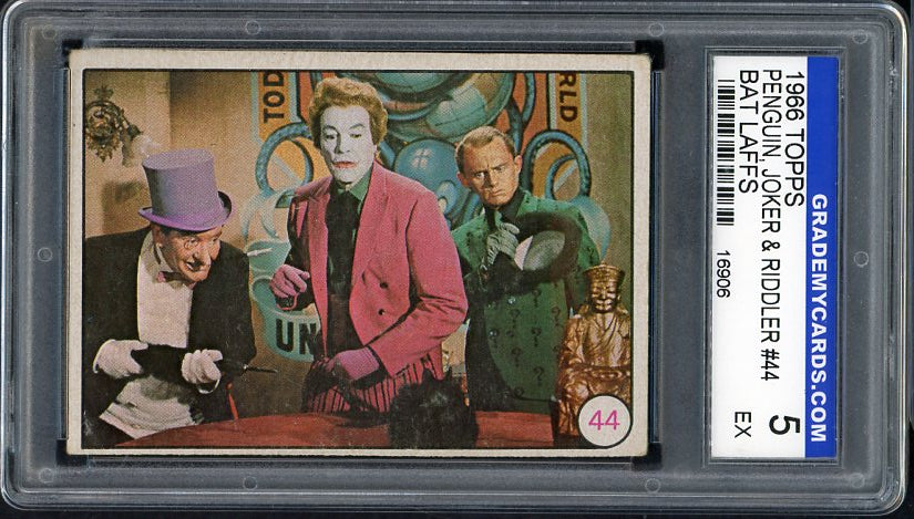 1966 Topps Bat Laffs #044 Penguin Joker Riddler GMC 5 EX 534124