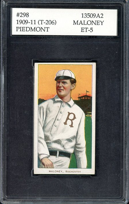 1909-11 T206 T 206 Bill Maloney Rochester ACI 5 EX 534126