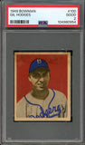 1949 Bowman Baseball #100 Gil Hodges Dodgers PSA 2 GD 534132