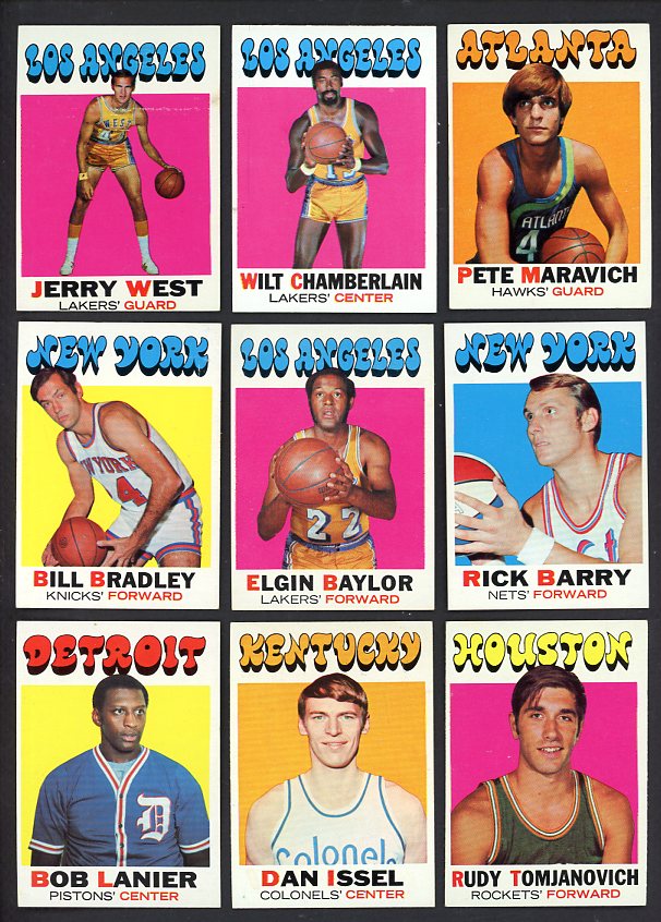 1971 Topps Set Lot 225 Diff Sharp Maravich Chamberlain 534146