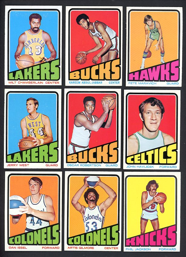 1972 Topps Set Lot 145 Diff Sharp Jabbar Maravich West 534147