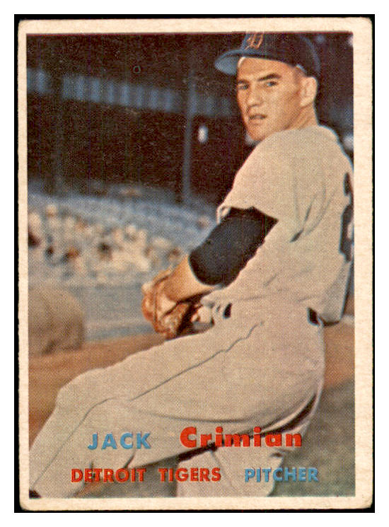 1957 Topps Baseball #297 Jack Crimian Tigers VG-EX 534162
