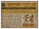 1960 Topps Baseball #539 Gene Baker Pirates VG-EX 534171