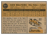 1960 Topps Baseball #511 Ken Walters Phillies VG-EX 534174