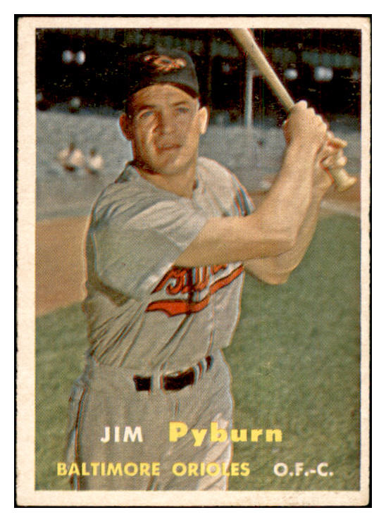 1957 Topps Baseball #276 Jim Pyburn Orioles VG-EX 534193