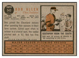 1962 Topps Baseball #543 Bob Allen Indians EX-MT 534222
