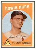 1959 Topps Baseball #549 Howie Nunn Cardinals VG-EX 534230