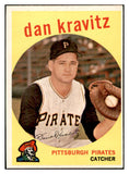 1959 Topps Baseball #536 Danny Kravitz Pirates VG-EX 534231