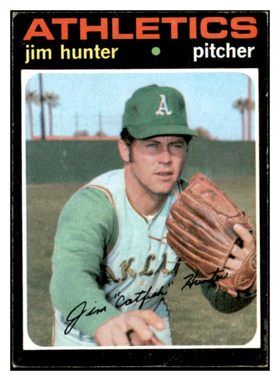1971 Topps Baseball #045 Catfish Hunter A's VG-EX 534233