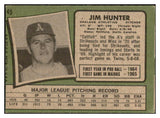 1971 Topps Baseball #045 Catfish Hunter A's VG-EX 534233