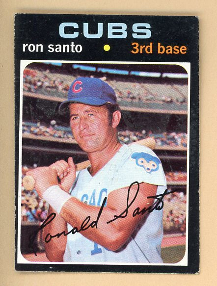 1971 Topps Baseball #220 Ron Santo Cubs EX 534236