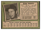 1971 Topps Baseball #220 Ron Santo Cubs EX 534236
