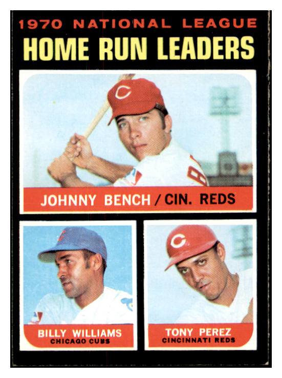 1971 Topps Baseball #066 N.L. Home Run Leaders Johnny Bench EX-MT 534242