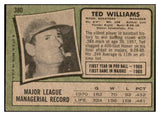 1971 Topps Baseball #380 Ted Williams Senators EX 534244
