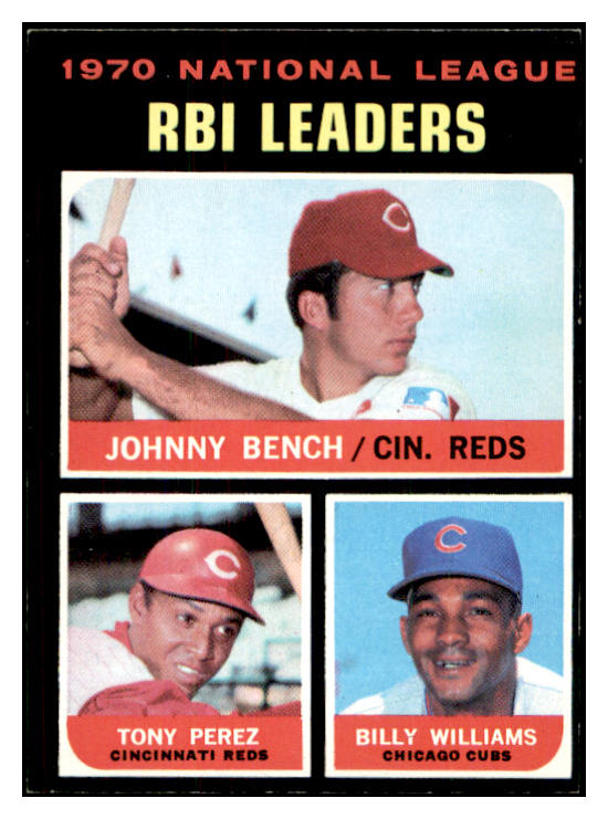 1971 Topps Baseball #064 N.L. RBI Leaders Johnny Bench EX 534252