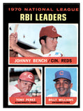 1971 Topps Baseball #064 N.L. RBI Leaders Johnny Bench EX 534252