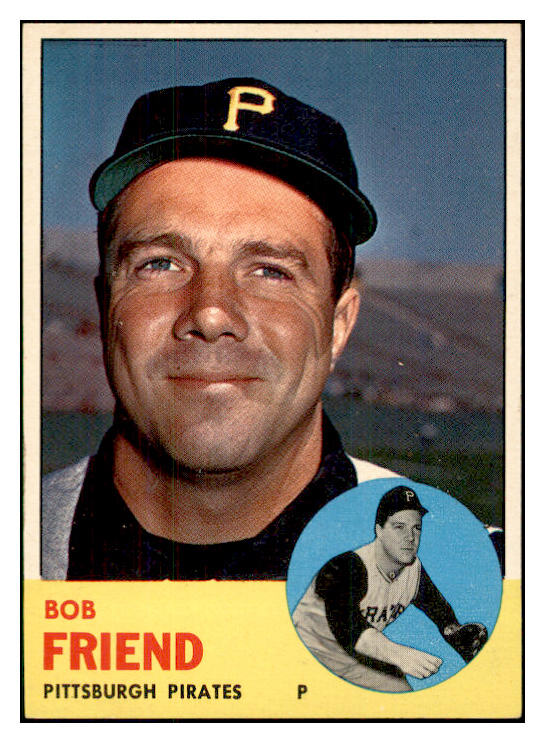 1963 Topps Baseball #450 Bob Friend Pirates EX-MT 534263