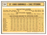 1963 Topps Baseball #524 St. Louis Cardinals Team EX-MT 534268