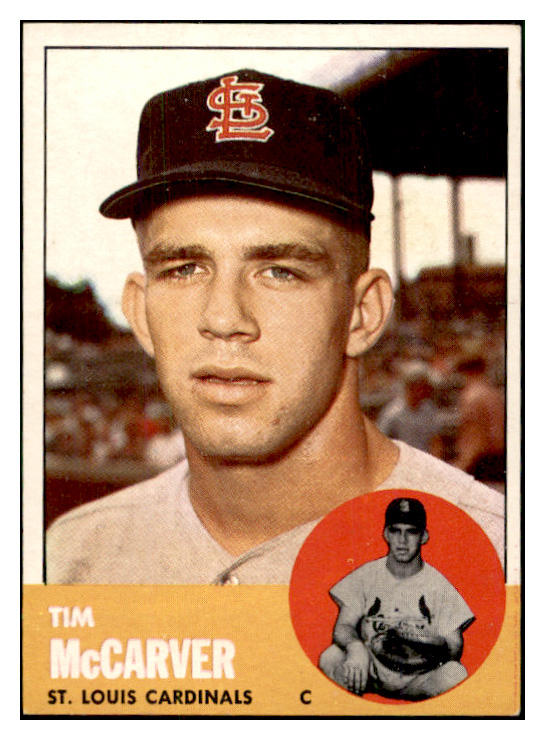 1963 Topps Baseball #394 Tim McCarver Cardinals EX 534273