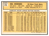 1963 Topps Baseball #245 Gil Hodges Mets EX-MT 534277