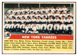 1956 Topps Baseball #251 New York Yankees Team VG-EX 534296