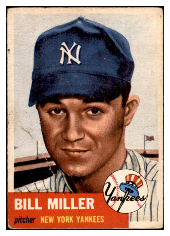 1953 Topps Baseball #100 Bill Miller Yankees VG 534298