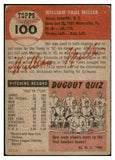 1953 Topps Baseball #100 Bill Miller Yankees VG 534298