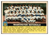 1956 Topps Baseball #146 Washington Senators Team VG-EX Gray 534299