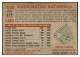 1956 Topps Baseball #146 Washington Senators Team VG-EX Gray 534299