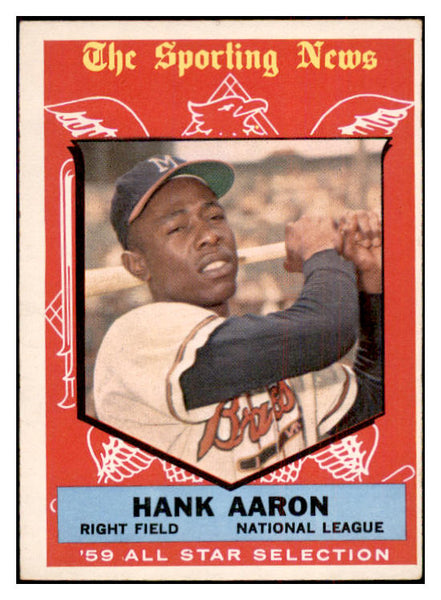 1959 Topps Baseball #561 Hank Aaron A.S. Braves EX-MT oc 534311