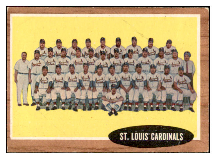 1962 Topps Baseball #061 St. Louis Cardinals Team VG-EX 534315