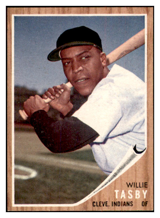 1962 Topps Baseball #462 Willie Tasby Indians EX-MT No Emblem 534320