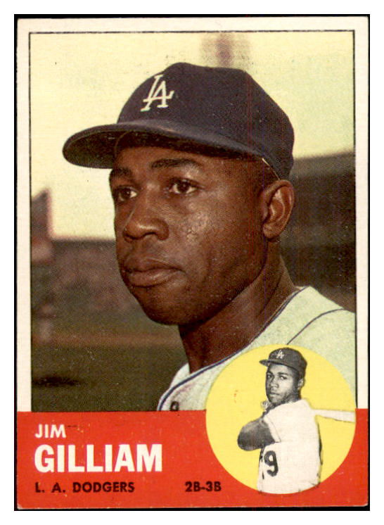 1963 Topps Baseball #080 Jim Gilliam Dodgers EX-MT 534324