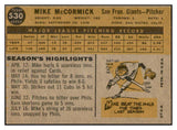 1960 Topps Baseball #530 Mike McCormick Giants EX-MT 534327