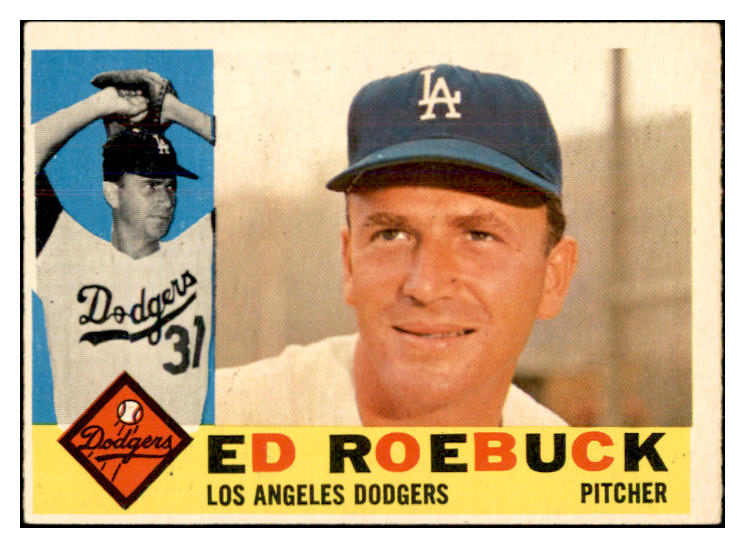 1960 Topps Baseball #519 Ed Roebuck Dodgers EX 534340