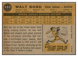 1960 Topps Baseball #552 Walt Bond Indians EX 534344