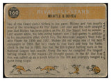 1960 Topps Baseball #160 Mickey Mantle Ken Boyer Fair 534359