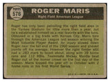 1961 Topps Baseball #576 Roger Maris A.S. Yankees Good 534363